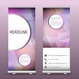 Advertsing roll up banners with abstract design