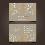 Gold stars business card layout