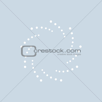Abstract dotted shape.Vector design element.