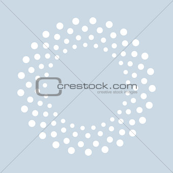 Abstract dotted shape.Vector design element.