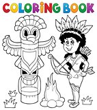 Coloring book Indian theme image 4
