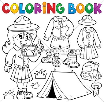 Coloring book scout thematics 1