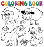 Coloring book with farm animals 5