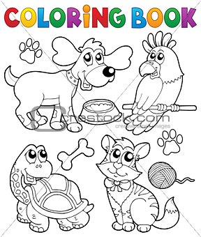 Coloring book with pets 3