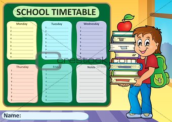 Weekly school timetable theme 3