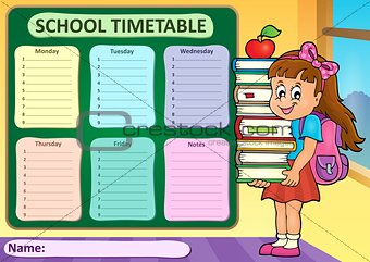 Weekly school timetable theme 4