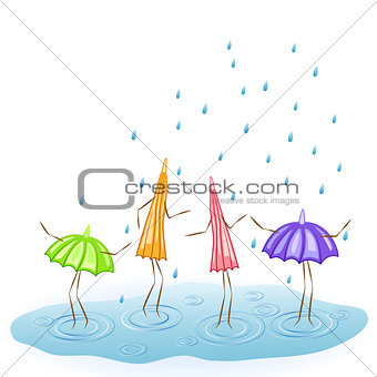umbrella dancing in the rain