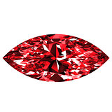 Ruby Marquise Over White Background