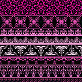 Vector seamless floral borders
