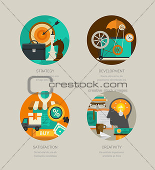 Searching Analytics, Advertising, Buy Online And Payment Methods Concept Illustrations