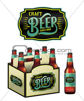 Craft Beer Bottles Illustration