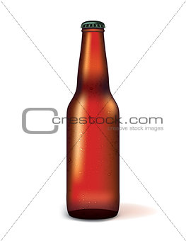 Realistic Bottle of Beer Illustration