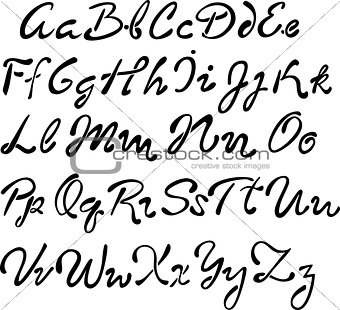 Vector handwritten brush script.