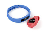 Wristband and clip-on activity trackers