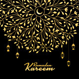 Traditional ramadan kareem month celebration. Greeting card design