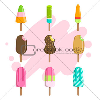 Ice Creams On Stick Set