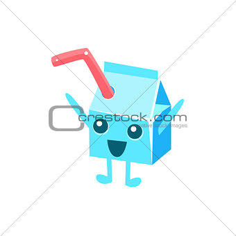 Happy Milk Pack With Straw Character