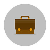 Briefcase icon flat