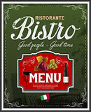 Vintage italian restaurant menu and poster design