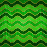 Seamless pattern with green waves