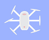 Quadrocopters. unmanned aerial vehicle with 6 propellers. Vector