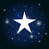 Night Star Sky Vector Illustration Background.