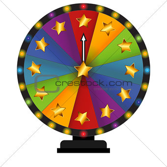 Wheel of Fortune, Lucky. Vector Illustration