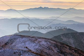 mountains and mist