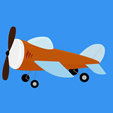 Retro plane toy. Vector illustration