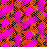 Snake skin red pink artificial seamless vector texture.