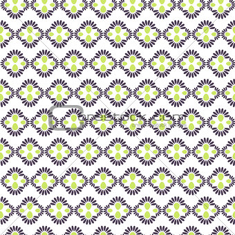 Abstract geometric flower seamless pattern.