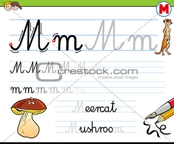 how to write letter m