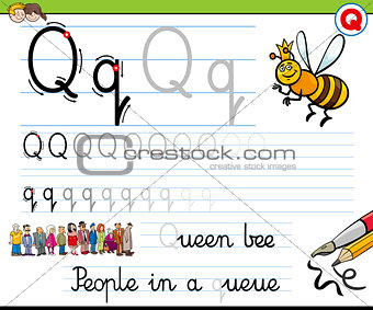 how to write letter q