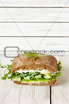 Healthy green sandwich.