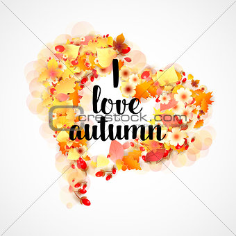Autumn Frame in Shape of Heart