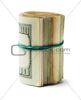 Rolled up US Dollar Bills