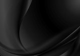 Black abstract smooth waves background