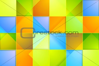 Colorful abstract tech squares vector background