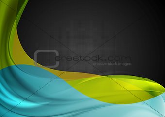 Abstract smooth colorful waves vector background