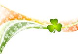 St. Patrick Day wavy background with Irish colors