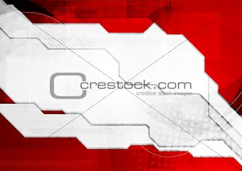 Red grey tech corporate background