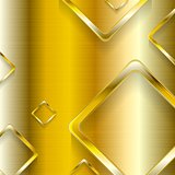 Tech golden design with squares