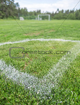 Corner of Soccer Pitch