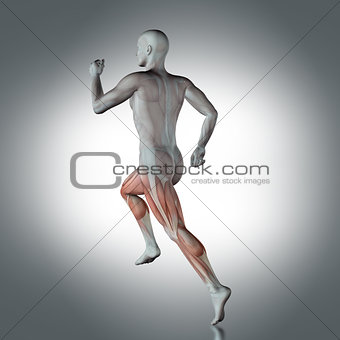 3D medical figure running