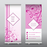 Foral roll up advertising banners 