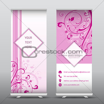 Foral roll up advertising banners 