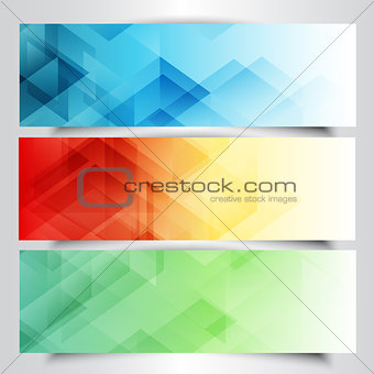 Modern banners with abstract design