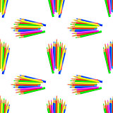 Colorful Pencils Seamless Pattern