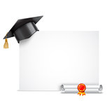Graduation Cap and Diploma Scroll