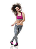 woman dancer dancing fitness isolated